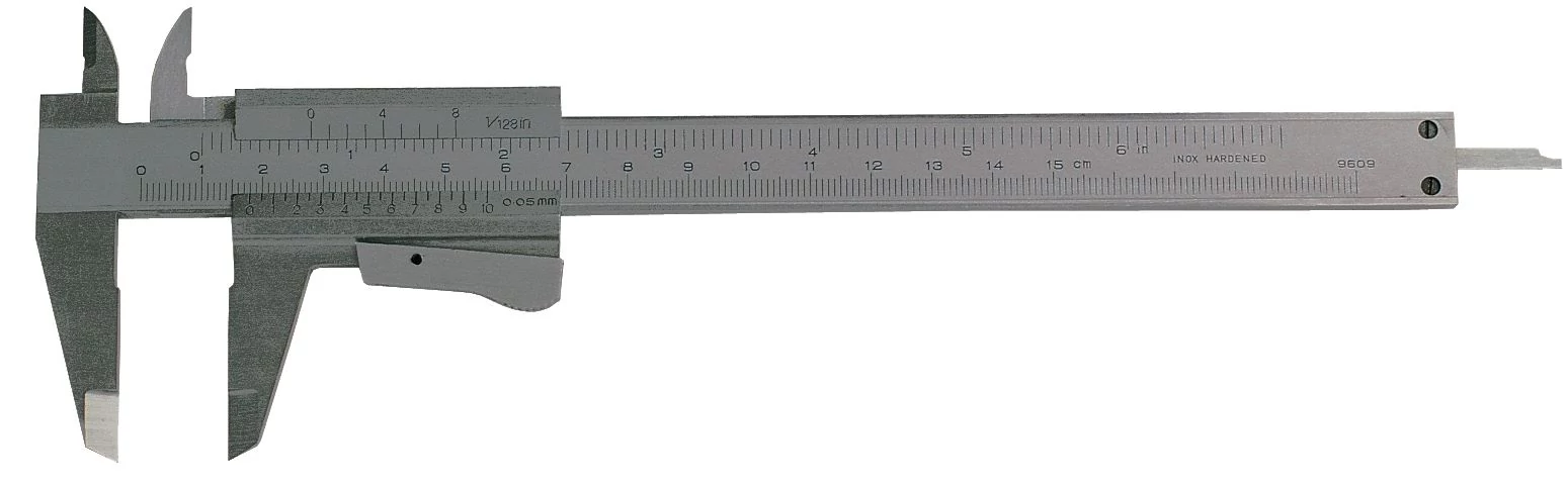 Nóniuszos tolómérő, rozsdamentes, pillanatrögzítős 150/0,05mm MIB 01001001