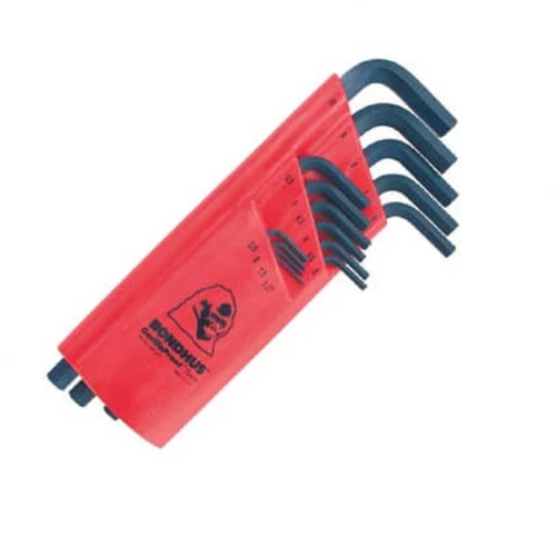 1,27-10mm L-imbuszkulcs készlet hosszú egyenesvégű HLX15M, Bondhus: 12195