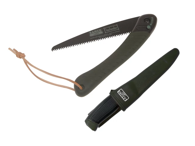 Összecsukható fűrész és kés készletben kétkompensű nyéllel Bahco LAP-KNIFE
