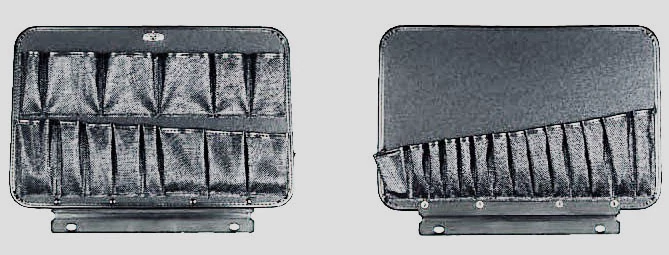 Szerszámkofferhez szerszámtartó betét tábla zsebekkel 460x310 Hepco 30 5165 8019