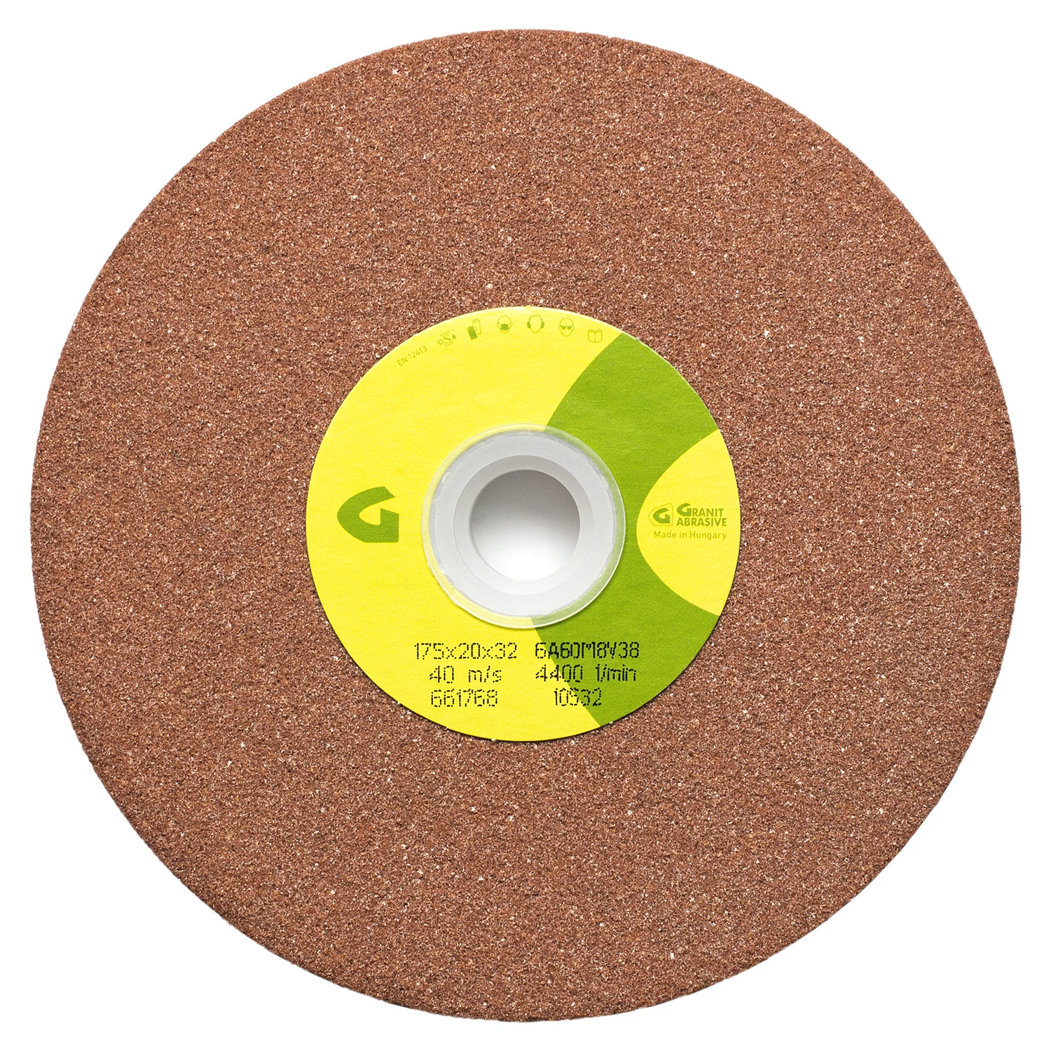 Nemeskorund köszörűkorong, piros 350x50x127mm 6A60M8V 38 Granit: 11557
