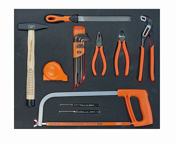 3/3-as szivacsbetét szerszámkocsiba, vegyes szerszámkészlet 18-részes Bahco FF1A03