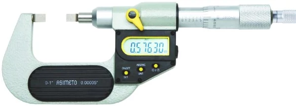 Digitális pengés mikrométerek 25-100 mm Asimeto<br>Méretválasztás a 