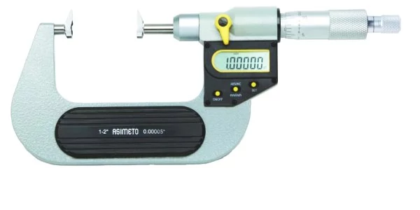 Digitális csőrös mikrométer 0-25mm ±0.004mm Asimeto: 126-51-0