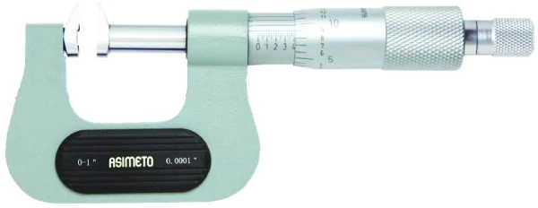 Analóg csőrös mikrométer 0-25mm ±0.004mm Asimeto: 122-51-0