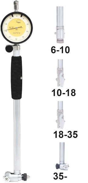 Furatmérő óra 18-35mm, 150mm mélység, 0,001mm 9db tapintóval Asimeto 483-21-0