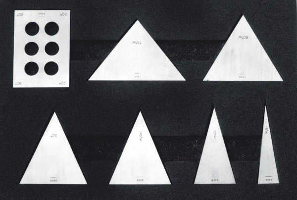 Szögsablon készlet, acél 7-részes 1 pontossági osztály Asimeto 530-10