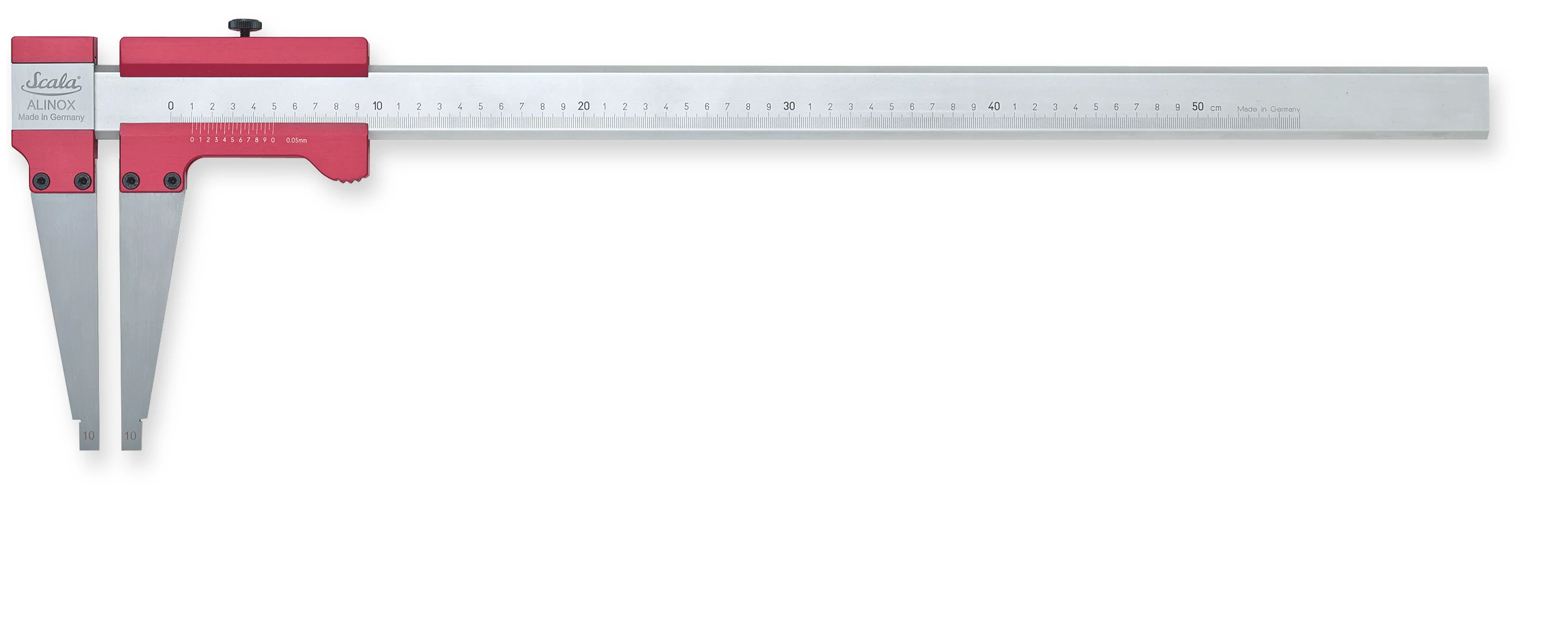 Könnyített műhelytolómérő mérőcsúcsok nélkül, 4000/200 mm  Scala Alinox Classic  336.242