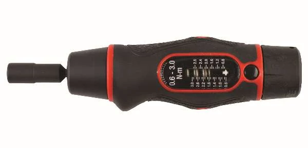Nyomaték-csavarhúzó, megcsúszó, skálás 1,2-6,0 Nm 1/4