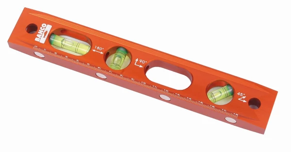 Torpedó alumínium vízmérték 3 libellával, alsó mágnessel 230mm, 0,5mm/m Bahco 426TOR9