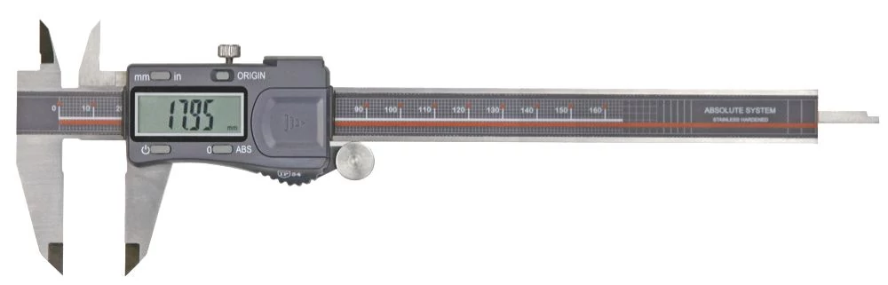 Digitális tolómérő görgővel és adatkimenettel, üvegsínnel, IP54, ABS 150/0,02mm MIB 02026210