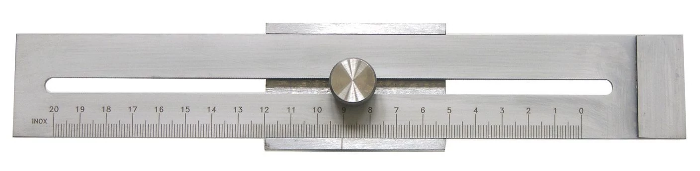 Párhuzam jelölő vonalzó rozsdamentes acélból 250mm MIB 05057006