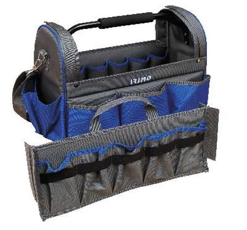 Nyitott szövet szerszámostáska markolattal, zsebbel 490x240x350mm (Sz x M x Ma) IRIMO: 9022-1-19HB
