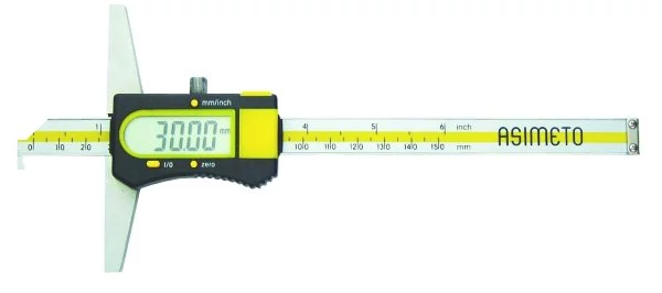 Digitális mélységmérő horgas véggel 0-200 mm +/- 0,03 mm Asimeto: 322-08-7