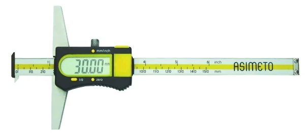 Digitális mélységmérő dupla horgas véggel 0-200 mm +/- 0,05 mm Asimeto: 323-08-7