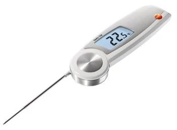 Összecsukható, beszúró hőmérsékletmérő műszer -50 - +250 fok, felbontás: 0,1fok, pontosság: +/-1fok IP65 Testo 0563 0104