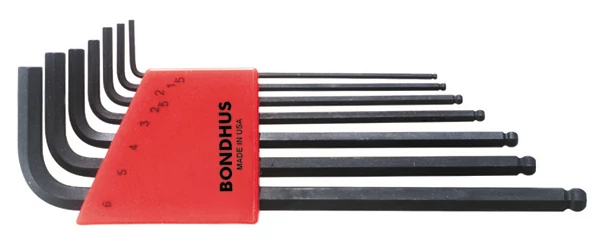 1,5-6mm L-imbuszkulcs készlet hosszú gömbvégű BLX7M, Bondhus: 10992