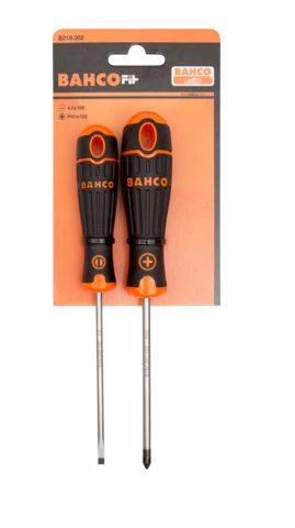 Csavarhúzó-készlet, BahcoFit, 2-részes, lapos 4.0 mm + PH 1 Bahco: B219.002