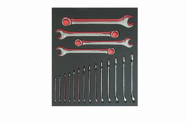 2/3-as szivacsbetét szerszámkocsiba, kulcsok 18-részes Bahco FF1F3002