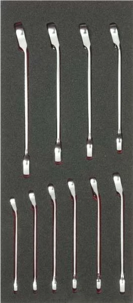 1/3 szerszámmodul szivacs, Knarren-Csillag-villáskulcs, 10-részes Bahco: FF1E3004