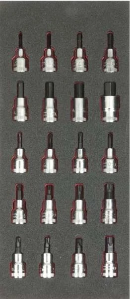 1/3 szerszámmodul szivacs, dugókulcs + tartozék 1/2