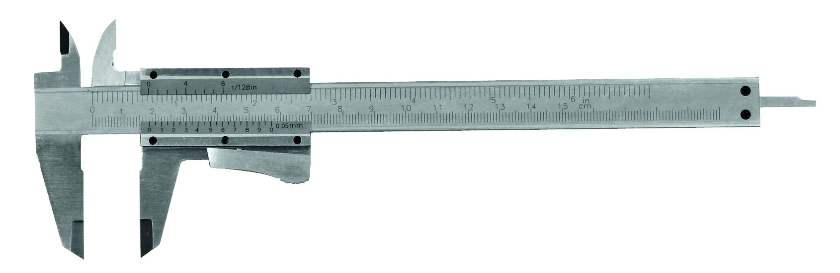 Nóniuszos tolómérő, skála és nóniusz mattkrómozott, pillanatrögzítős 150/0,05mm MIB 01002006