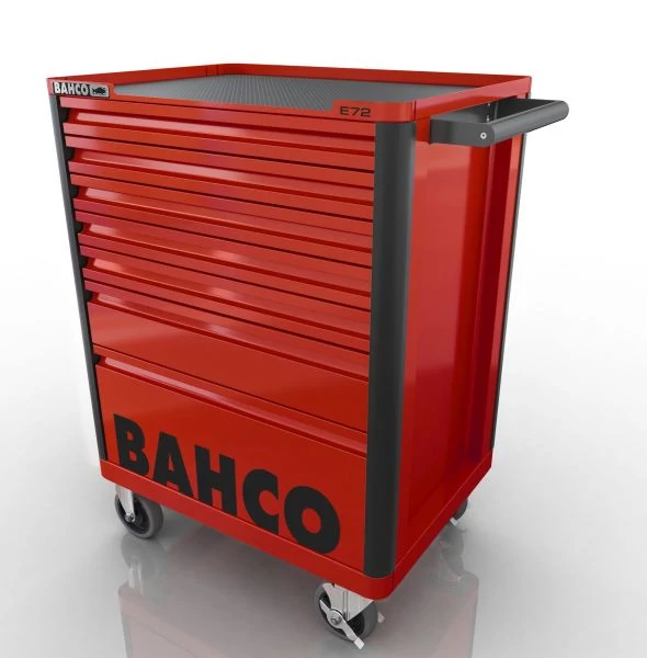 Szerszámkocsi 7 fiókos alap E72 piros Bahco: 1472K7RED