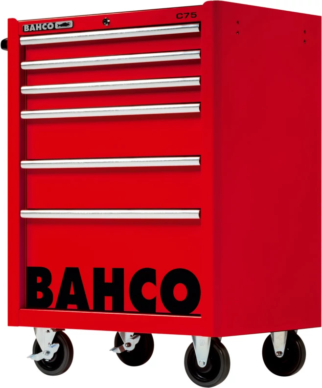 Szerszámkocsi 6 fiókos könnyített piros Bahco: 1475K6RED