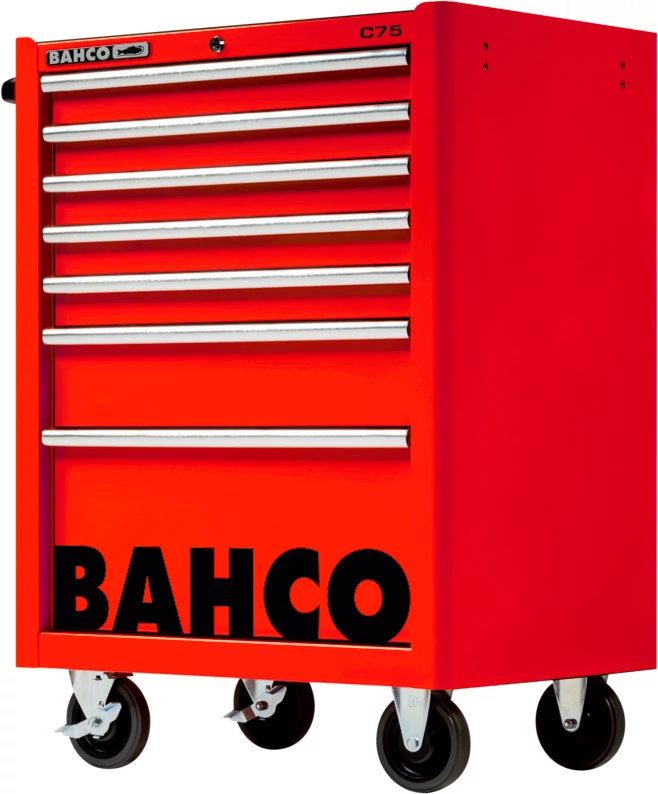 Szerszámkocsi 7 fiókos könnyített piros Bahco: 1475K7RED