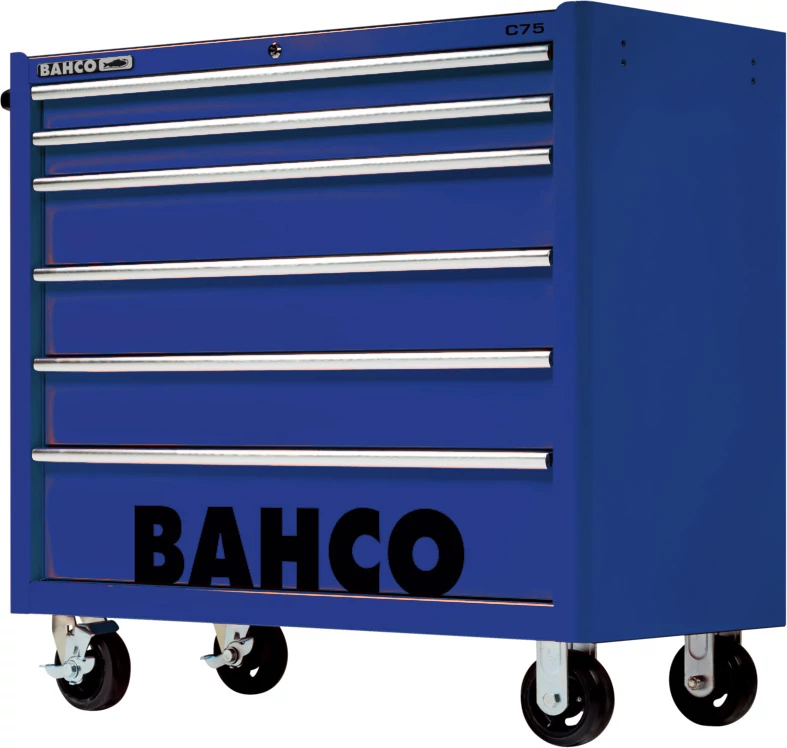 Szerszámkocsi extra széles 6 fiókos könnyített kék Bahco: 1475KXL6BLUE