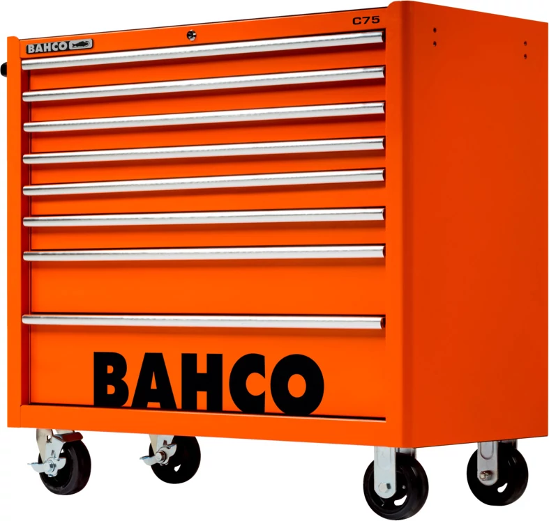 Szerszámkocsi extra széles 8 fiókos könnyített narancs Bahco: 1475KXL8