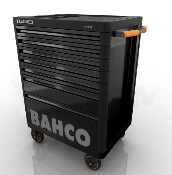 Szerszámkocsi 7 fiókos extra erős fekete Bahco: 1477K7BLACK
