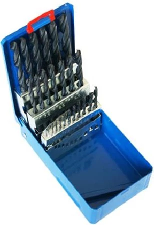 Hengeres szárú csigafúró készlet HSS 1-10mm/0,5mm 19-részes fémdobozban StimZet 221121 032000006