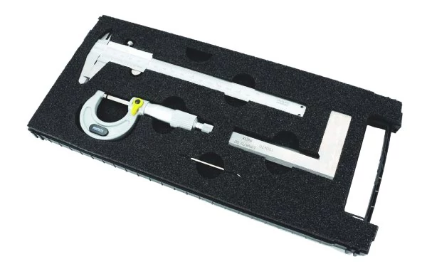 ASIMETO analóg mérőeszköz készlet: tolómérő-mikrométer-derékszög Asimeto: 200-27