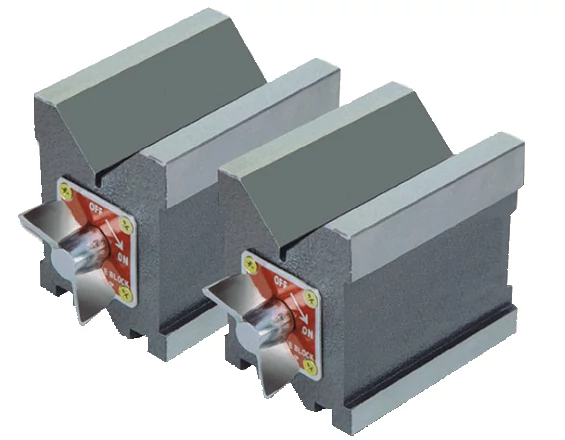 Mágneses leszorító és mérőprizma pár 70x54x73mm, 0,01mm-es pontosság 100 kg MIB 06065075