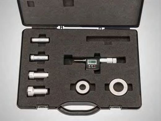 44 EWR Digitális furatmikr. készl. 4 mérőfejjel 20-50mm IP52 25,40mm beáll. gyűrűkkel Mahr 4191162