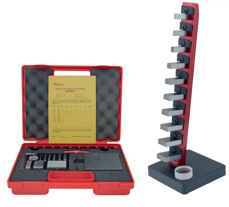Mikrométer kalibráló hasábkészlet, 11-részes, tartóval, kofferben 0-25mm MIB 06061055