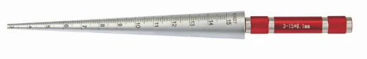 Kónuszos mérőék 3-15mm/0,1mm krómozott, eloxált alumínium markolattal MIB 08082041