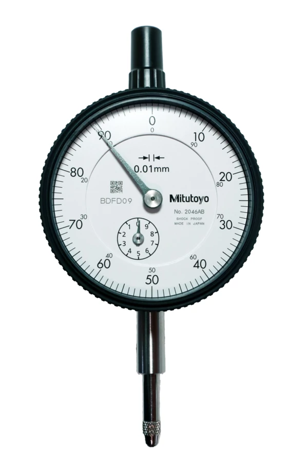 Analóg mérőóra 10/0,01mm átmérő 57mm, sík hátlap Mitutoyo 2046AB
