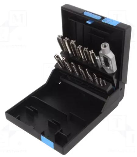 Kézi menetfúró készlet (22 részes)  M3-M12, HSS-G  Völkel 47001