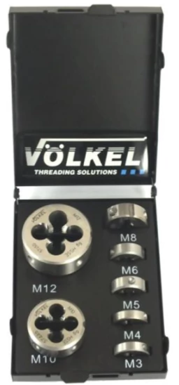 Menetmetsző készlet (7 részes)  M3-M12, HSS-E  Völkel 49522