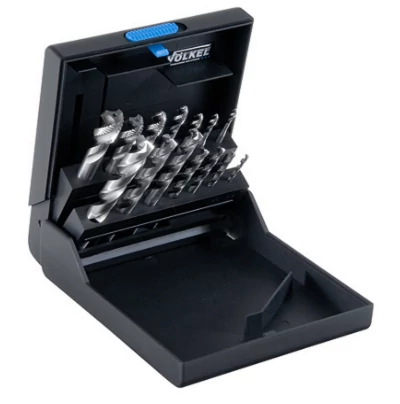 Gépi menetfúró készlet fúrókkal (14 részes)  M3-M12, csavart hornyú, HSS-E  Völkel 47847