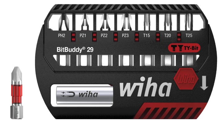 Bit klt 8R TY piros PH/PZ/Torx Bitbuddy29 SB7945TY903 WIHA 42137