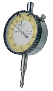 Analóg mérőóra hátlap füllel, fémházas 10 mm, 1 fordulat=1 mm, befogószár 8 mm, leolvasás 0.01mm MIB: 01023007