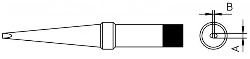 PT M7  Pákahegy 3.2 x 1.2mm, 370°C  Weller: 4PTM7-1