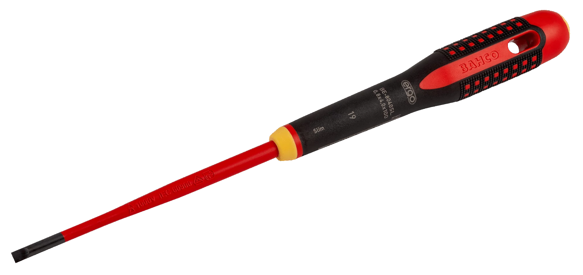 Szigetelt ERGO™ hornyolt csavarhúzó, vékonyított SLIM pengével BE-8255SL