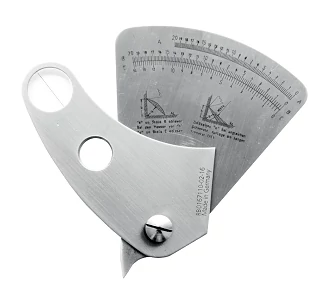 Rozsdamentes  univerzális hegesztési idomszer 20mm/0,1mm Asimeto 1000-005